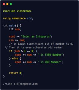 odd and even numbers in c++|even or odd in c.